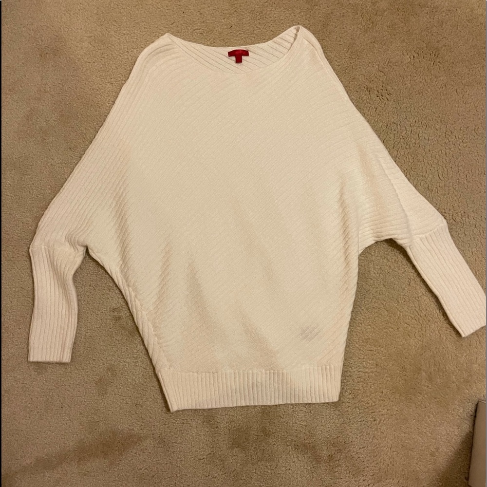 White Dolman Sweater